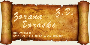 Zorana Doroški vizit kartica
